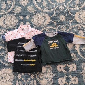 White and Red Button Down Shirt